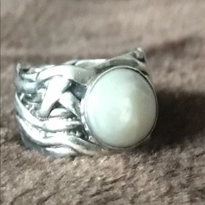 Silpada sterling silver and pearl Mermaid ring